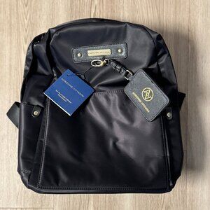Adrienne Vittadini Travel Light Collection Black Nylon Backpack